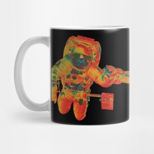 NASA Astronaut in Orange, Yellow, Blue and Green Colors Mug